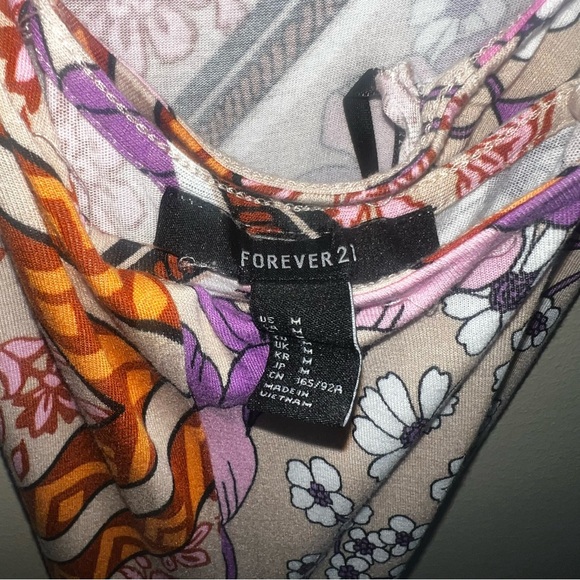 Forever 21 Long Stretch Flattering Maxi Vacation Summer Dress Square Neck Medium - Picture 5 of 7